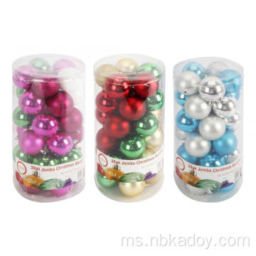 30pk Jumbo Christmas Balls 60mm